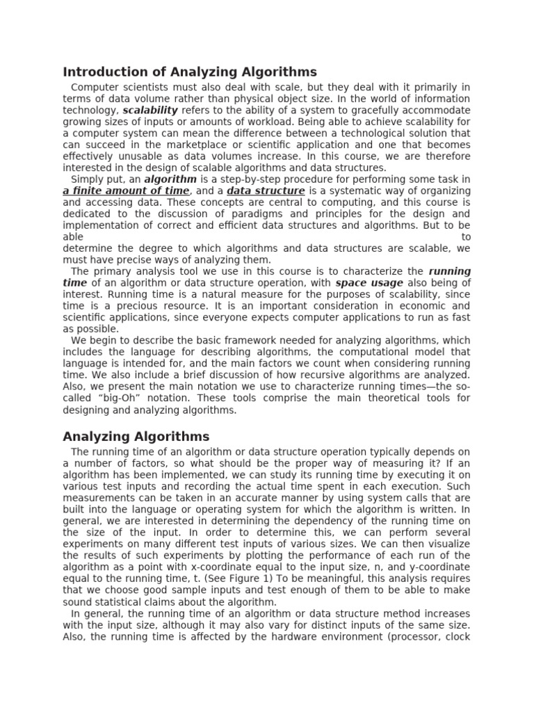 Algorithm Design Lectures and Time Complexity | PDF | Algorithms ...