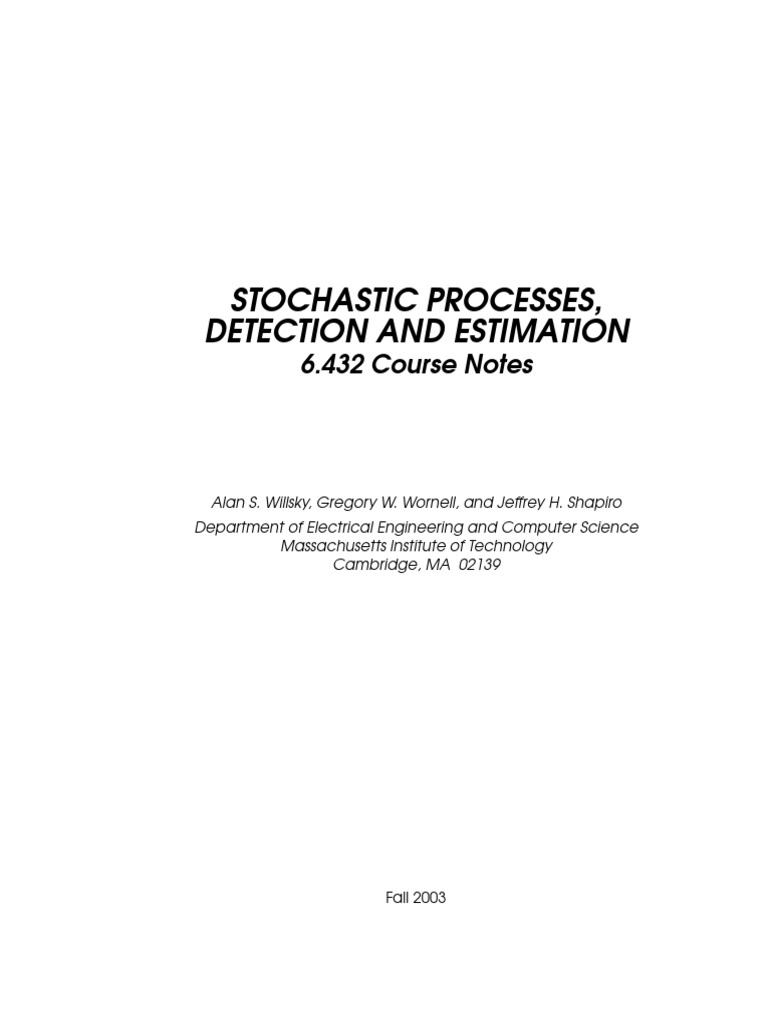 Detection and Estimation | PDF | Probability Density Function ...