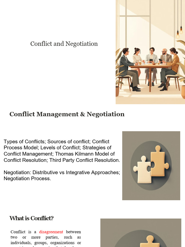 Unit III - Conflict Management Negotiation | PDF | Negotiation ...
