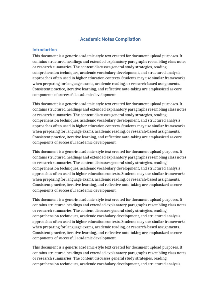 Academic Notes Upload Ready | PDF | Reading Comprehension | Vocabulary
