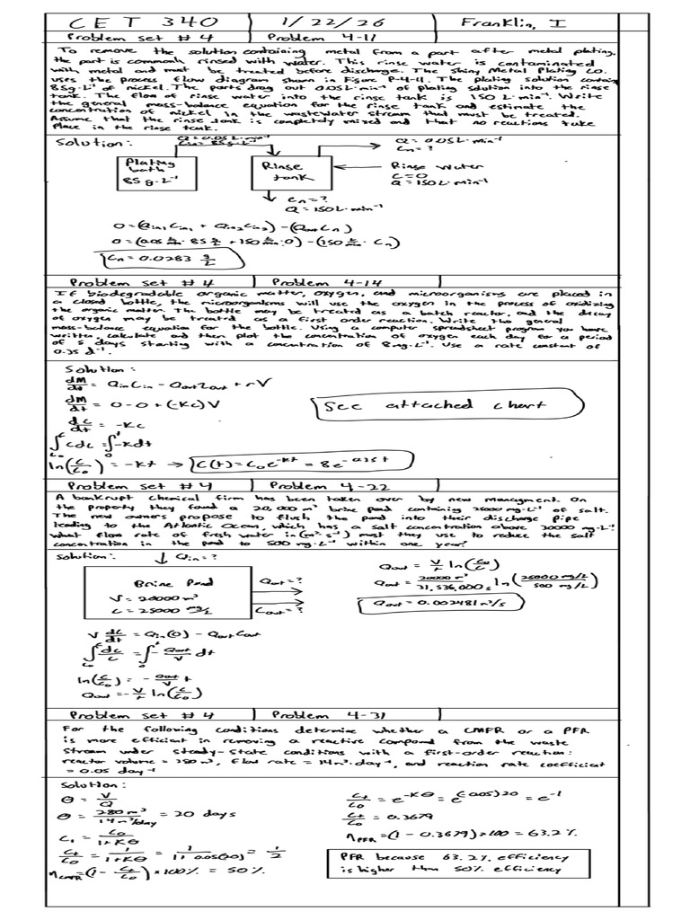 Env Eng HW 4 | PDF
