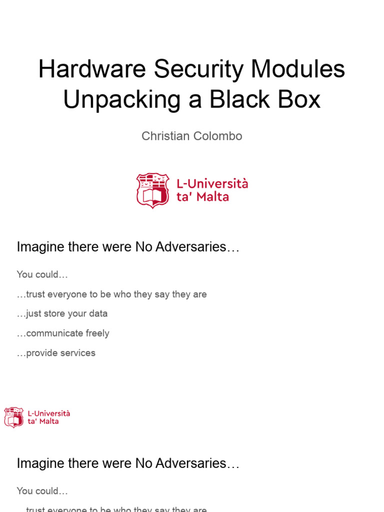 FinalHardwareSecurityModules UnpackingaBlackBox | PDF | Computer ...