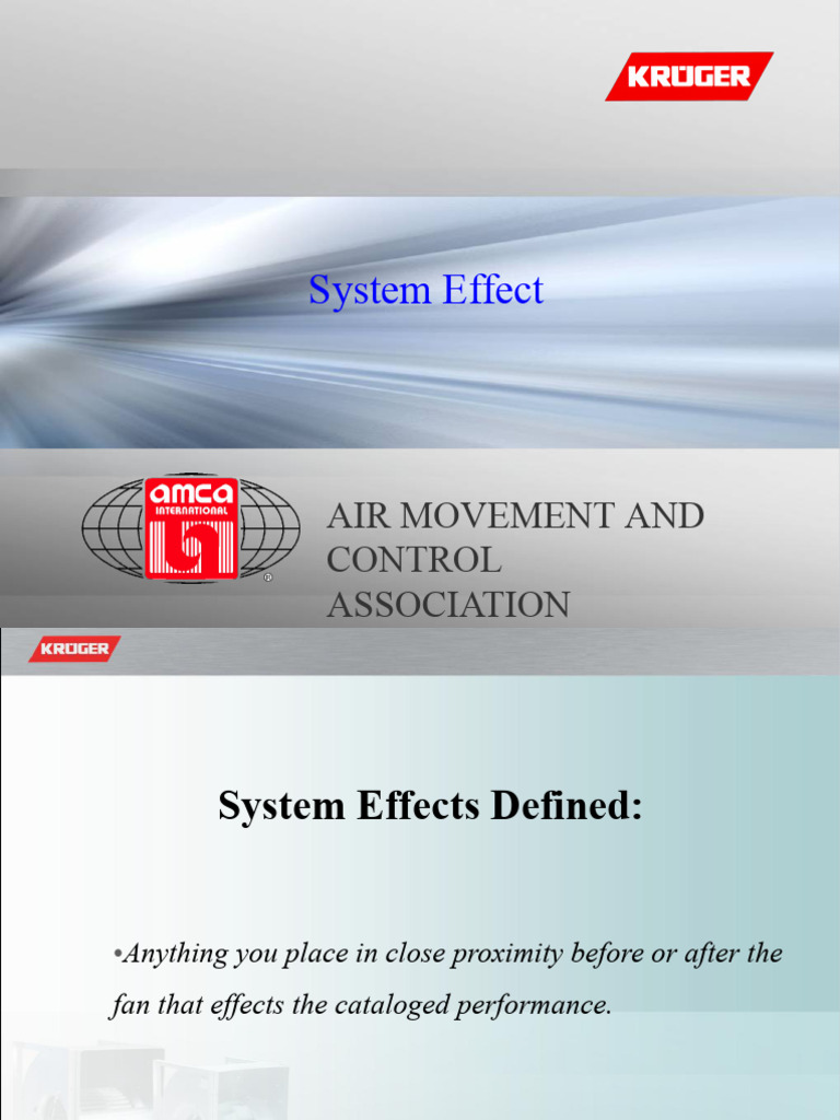 3.2 Fan Operation - System Effect | PDF | Duct (Flow) | Fluid Dynamics