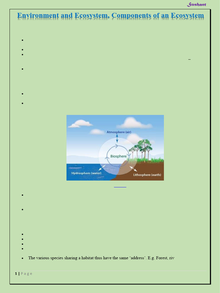 Environment and Ecosystem | PDF | Ecosystem | Natural Environment