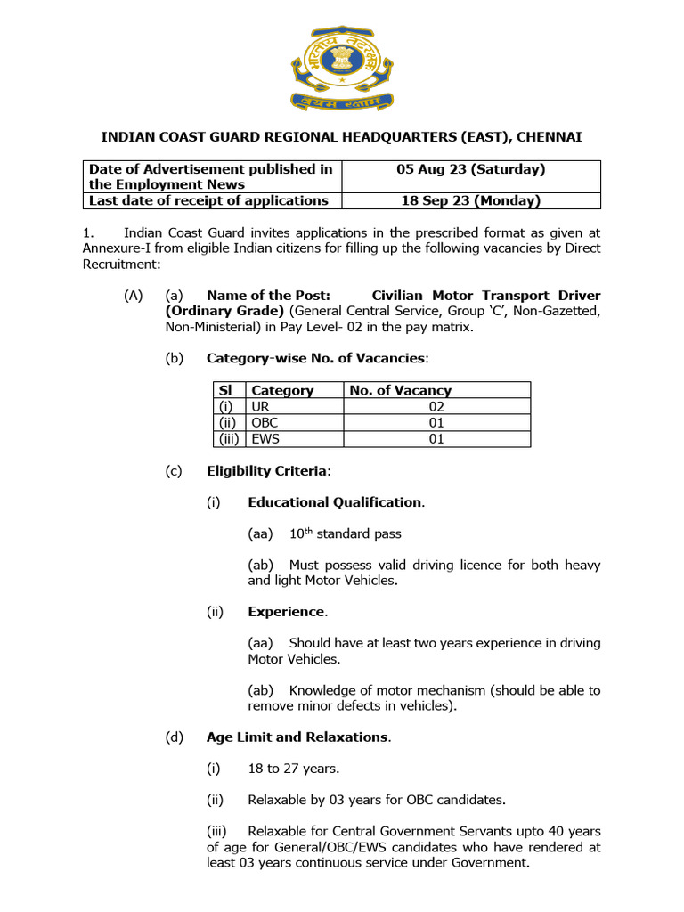 202308051026242496772CivilianRecruitmentVacancyYear2023 RHQ (E) | PDF ...