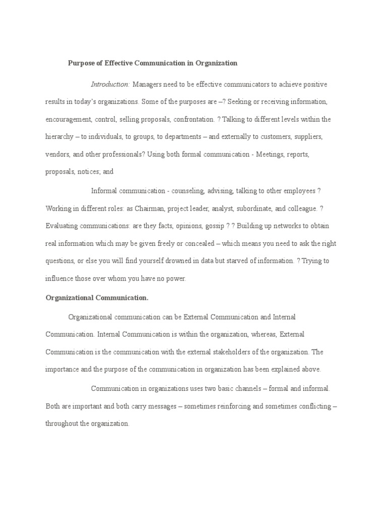 Effective Communication for Managers | PDF | Employment | Leadership