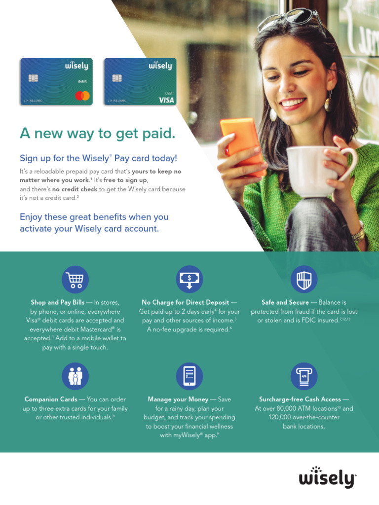 Adp Wisely Card Brochure | PDF | Credit Card | Debit Card