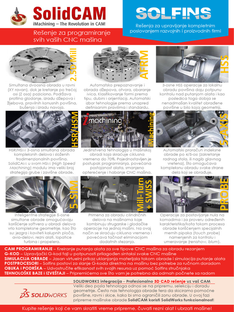 SolidCAM SolidSHOP CIMCO SolidWorks - Solfins | PDF