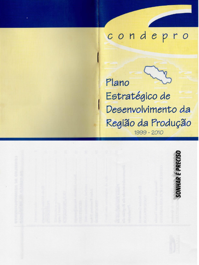 Condepro - Plano Estratégico de Desenvolvimento Da Região Da Produção ...
