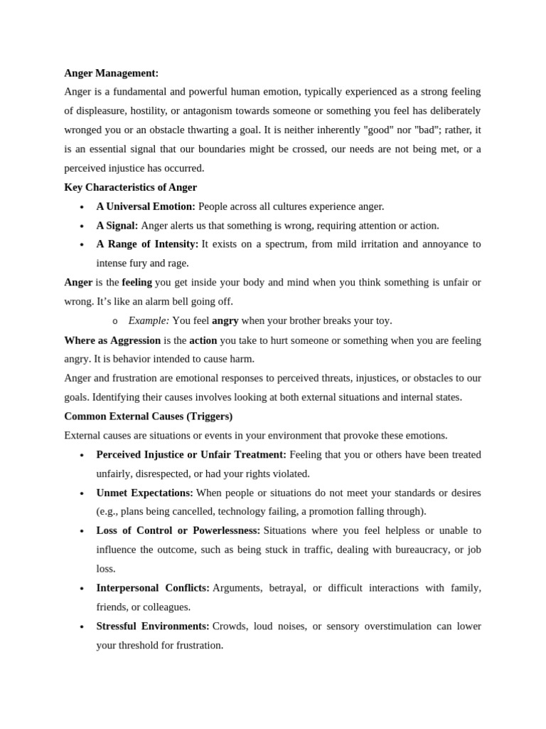 Anger Is A Fundamental and Powerful Human Emotion | PDF | Anger | Emotions