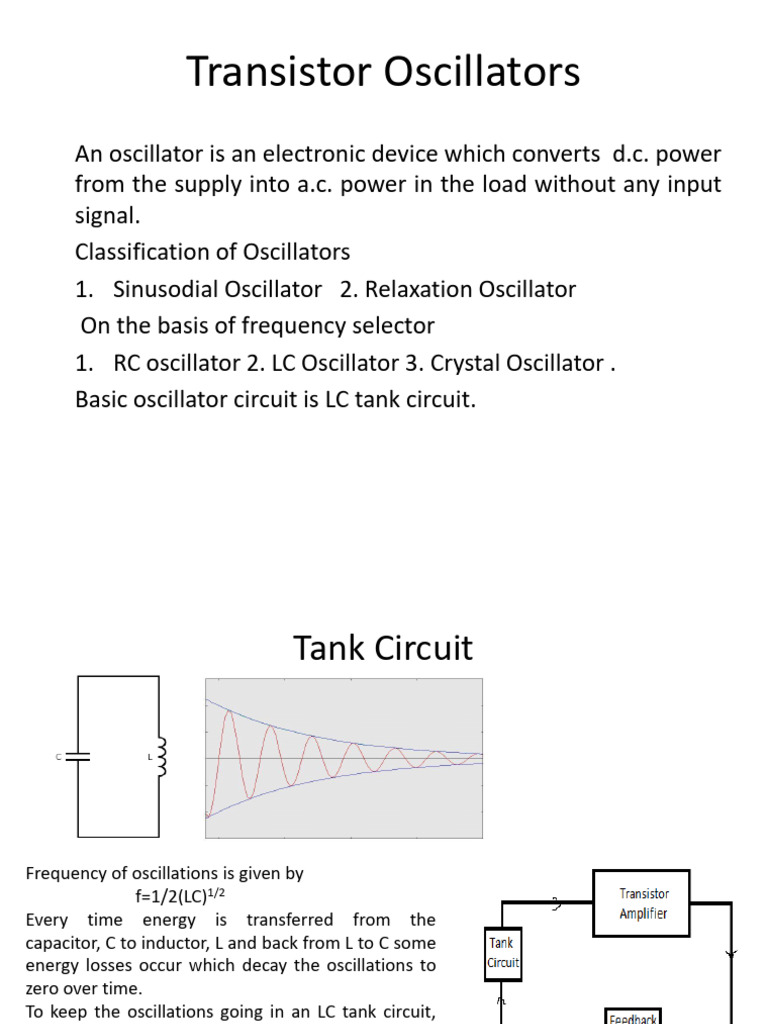 Transistor Oscillators | PDF