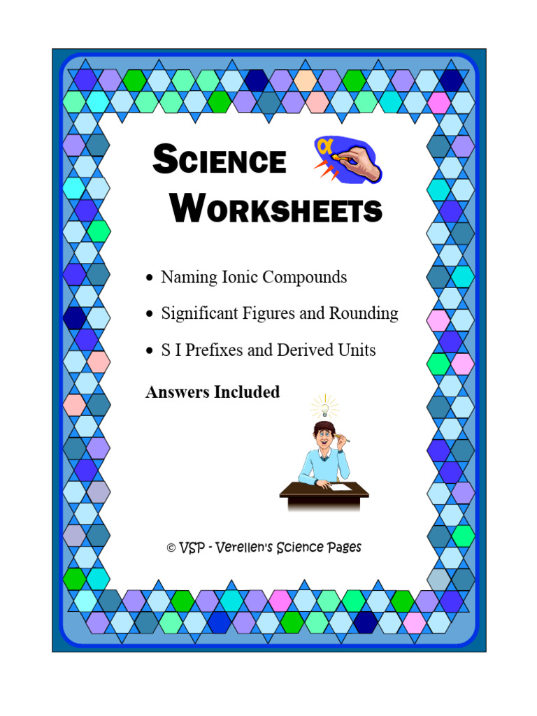 Cience Orksheets: Naming Ionic Compounds Significant Figures and ...