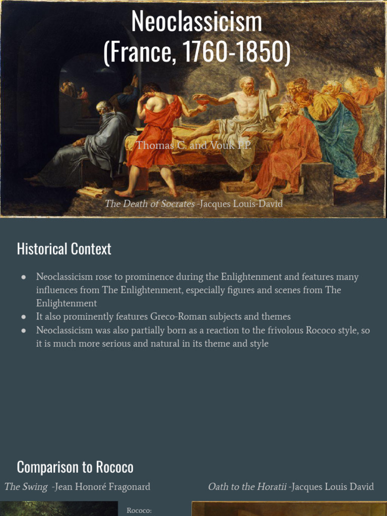 Neoclassicism Presentation For AP European History | PDF | Art ...