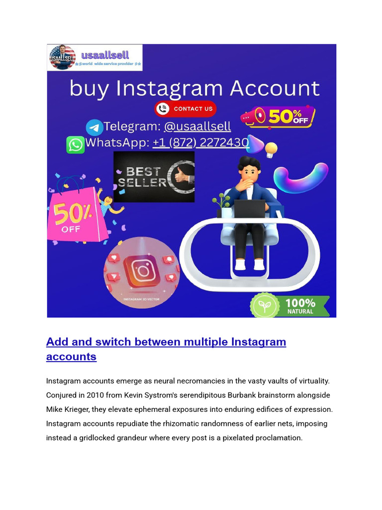 Add and Switch Between Multiple Instagram Accounts | PDF