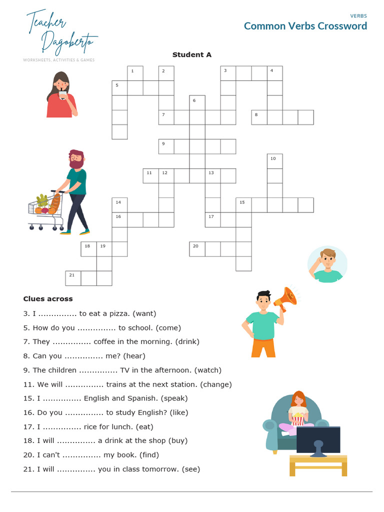 Common Verbs Crossword PDF | PDF | Chess Theory | Chess