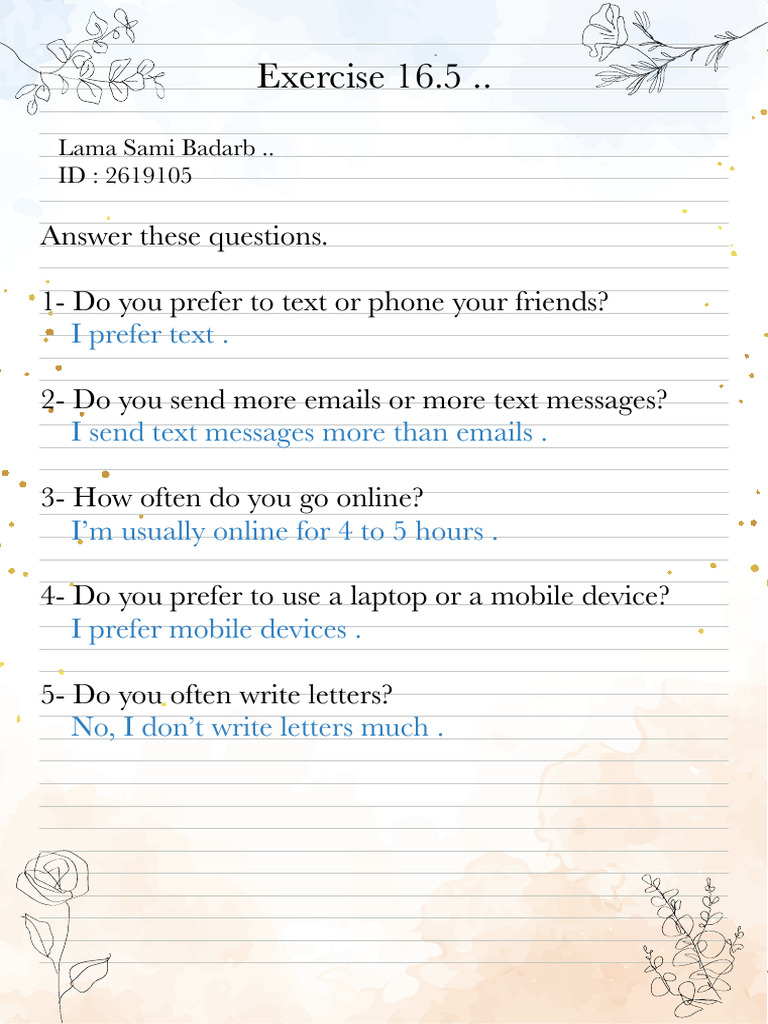 ? Exercise 16.5 .. | PDF