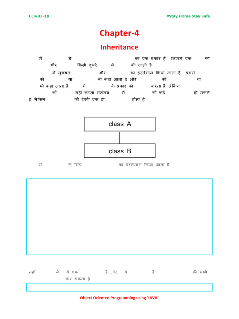 CH 4 Object Oriented Programming Using Java Hindi Notes | PDF ...