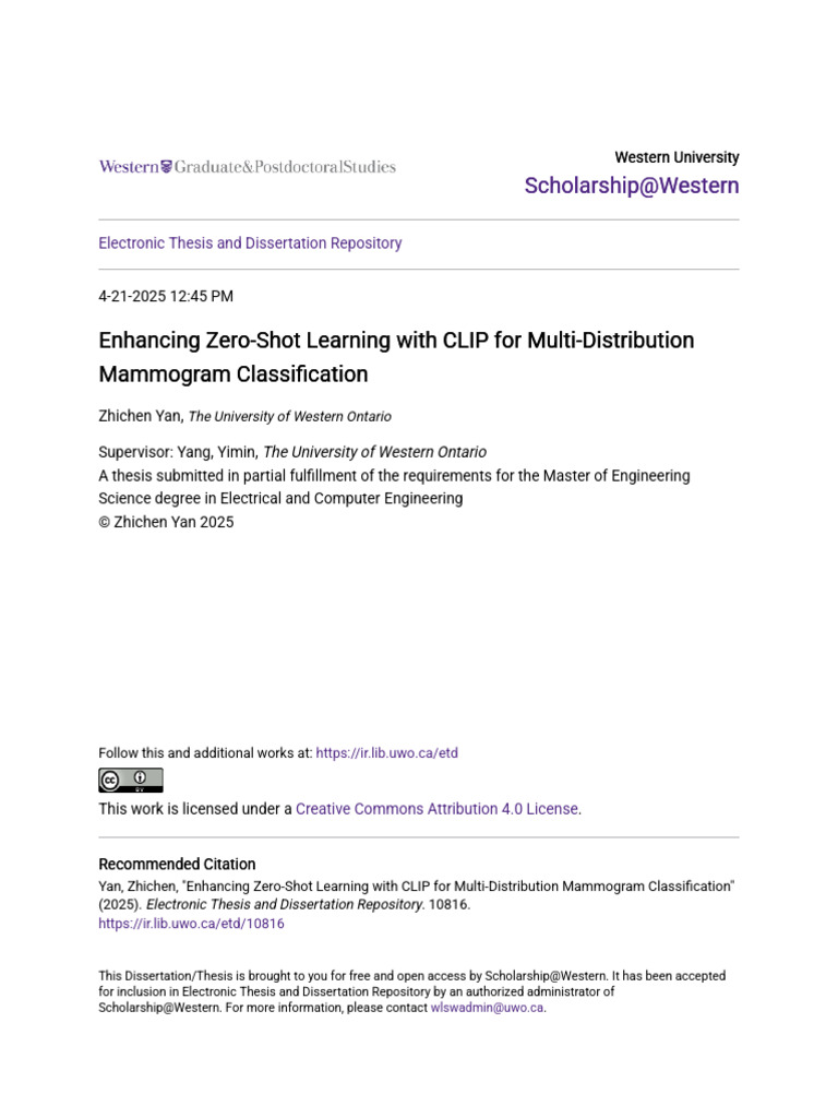 Enhancing Zero-Shot Learning With CLIP For Multi-Distribution Mam | PDF ...