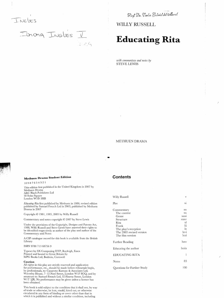 Educating Rita | PDF
