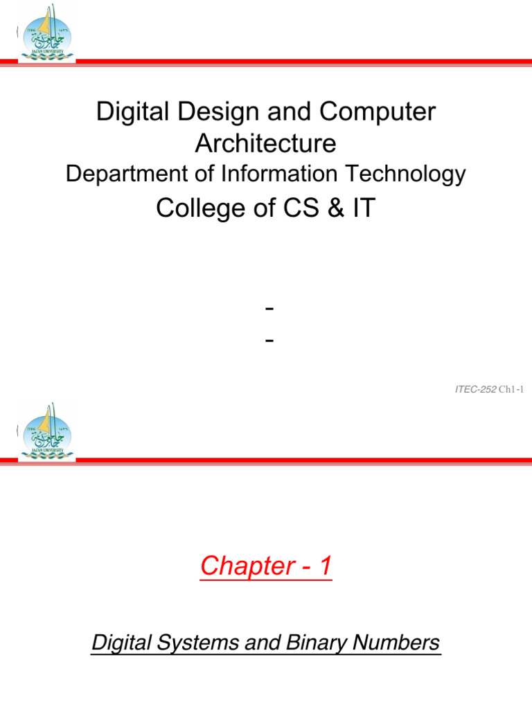 Chapter-1-Digital Systems and Binary Numbers | PDF