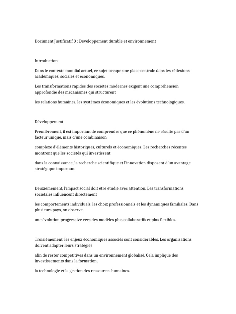 Scribd Long Document 3 | PDF | Environnement naturel | Développement ...