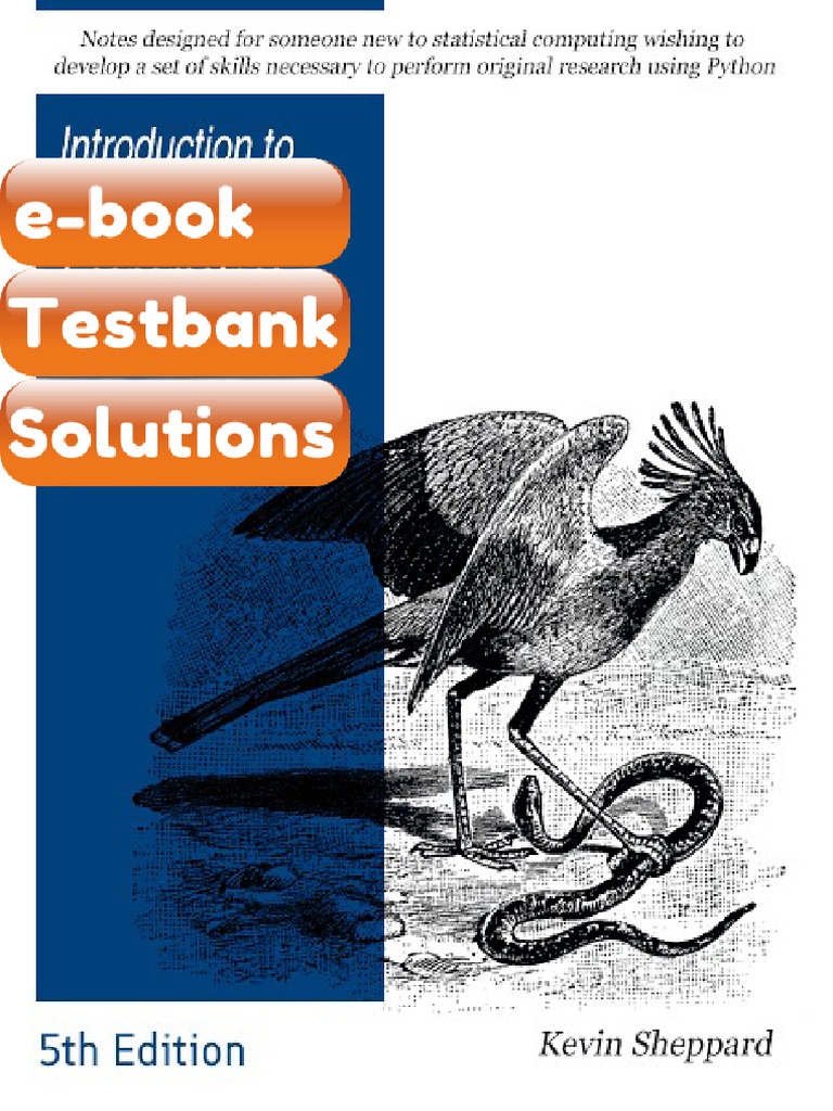 Introduction To Python For Econometrics Statistics and Data Analysis ...