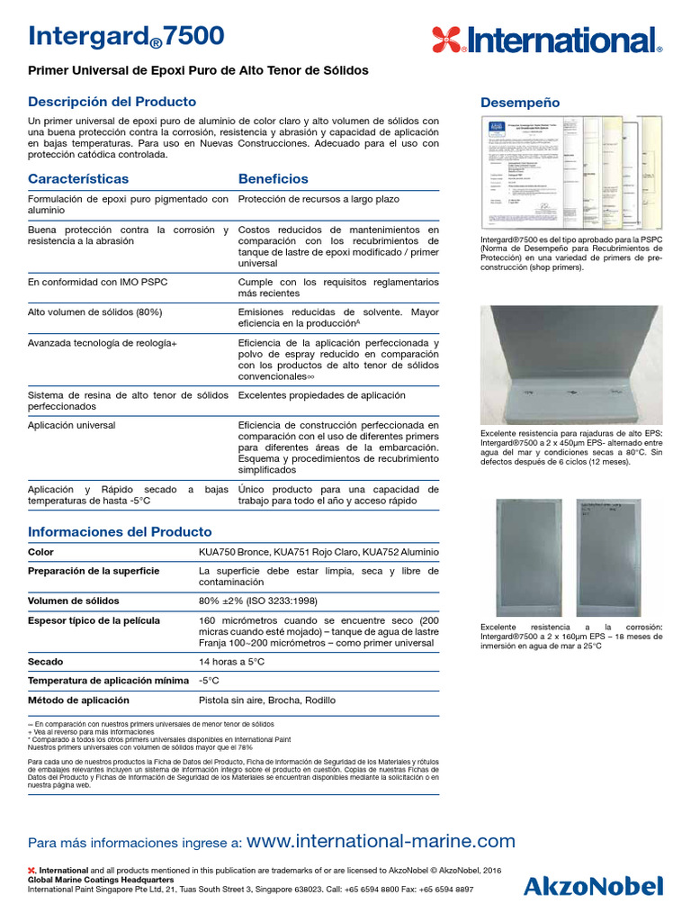 PIC Intergard7500 Spanish | PDF | Epoxy | Aluminio