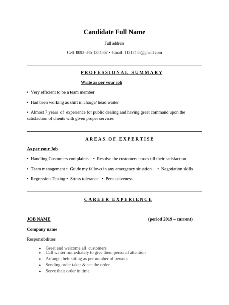 CV Format | PDF
