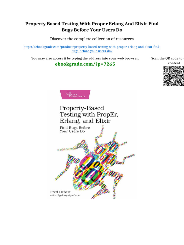 Property Based Testing with PropEr Erlang and Elixir Find Bugs Before ...