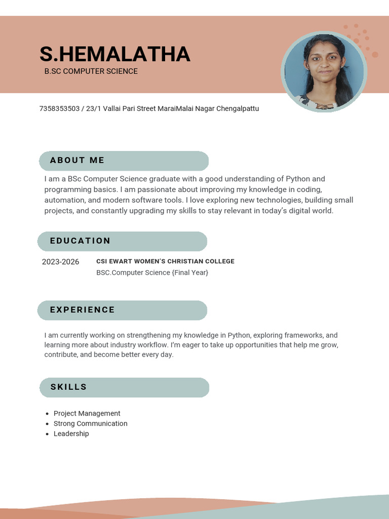 Beige Simple Profile CV Resume | PDF