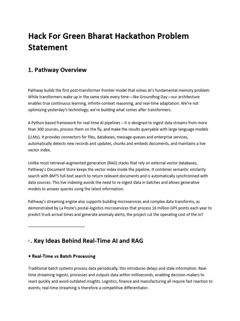Hack For Green Bharat Problem Statement | PDF | Internet Of Things ...