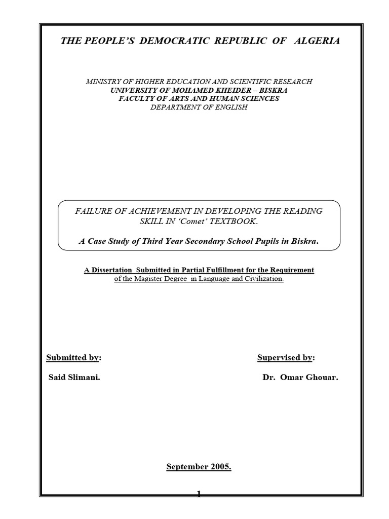 Final Thesis | PDF | Reading Comprehension | Methodology