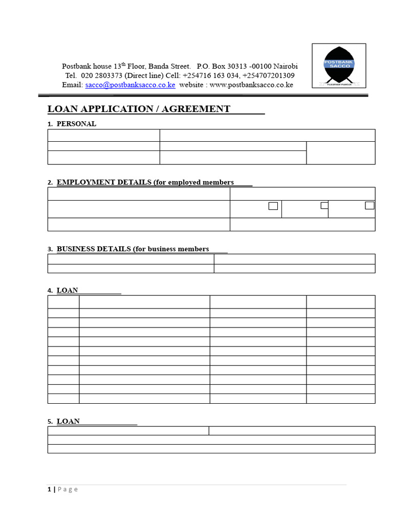 Loan Application Form | PDF | Loans | Credit