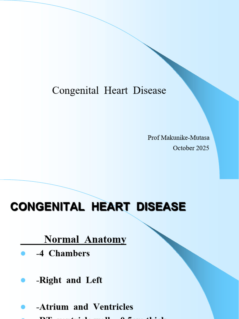 Congenital Heart Disease | PDF | Congenital Heart Defect | Heart Valve