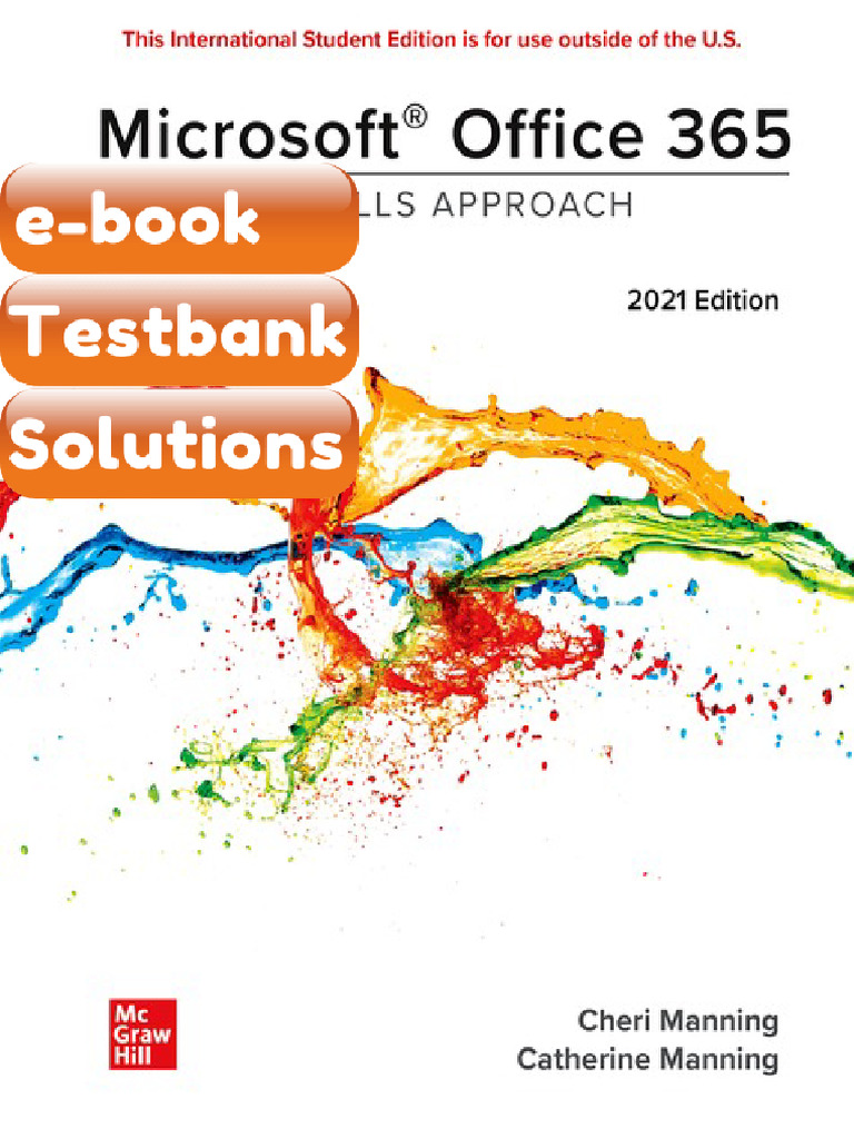ISE Microsoft Office 365 Skills Approach 1st Edition eBook & Testbank ...