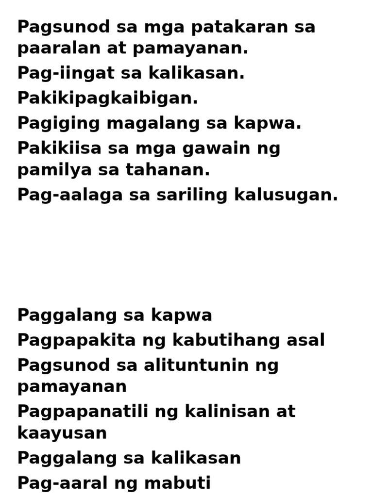 Pagsunod Sa Mga Patakaran Sa Paaralan at Pamayanan | PDF