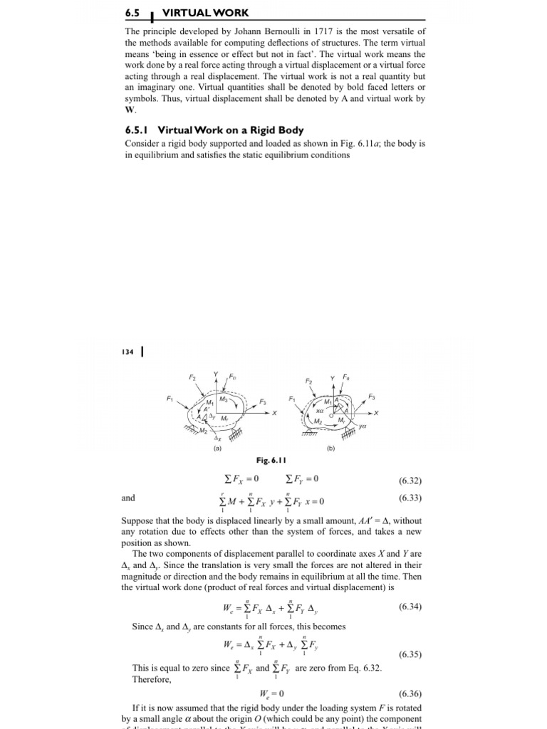 Principle of Virtual Work | PDF | Force | Mechanical Engineering