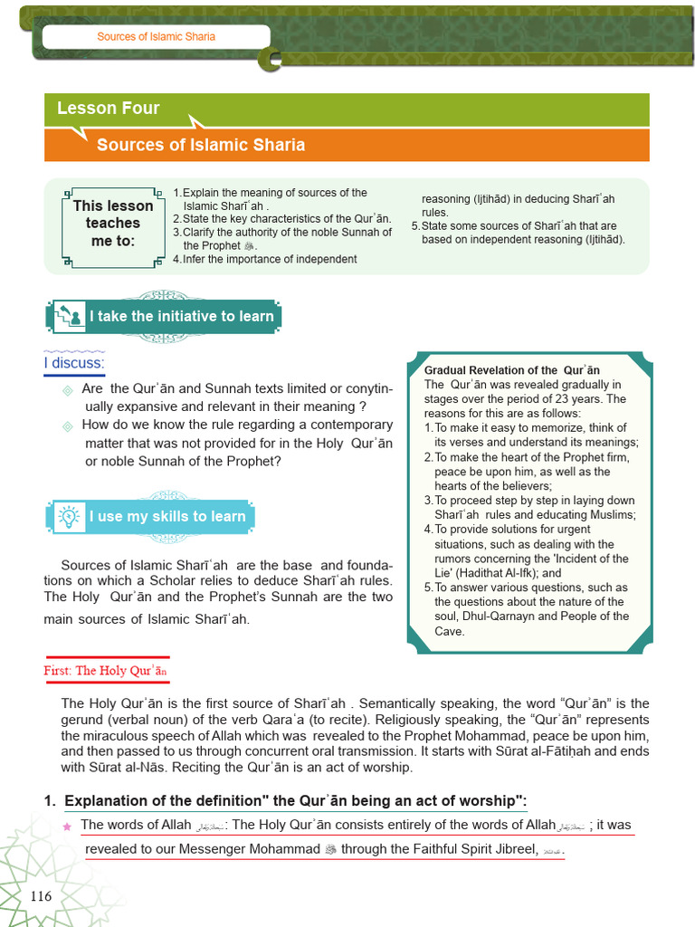 Sources of Islamic Sharia | PDF | Quran | Islam