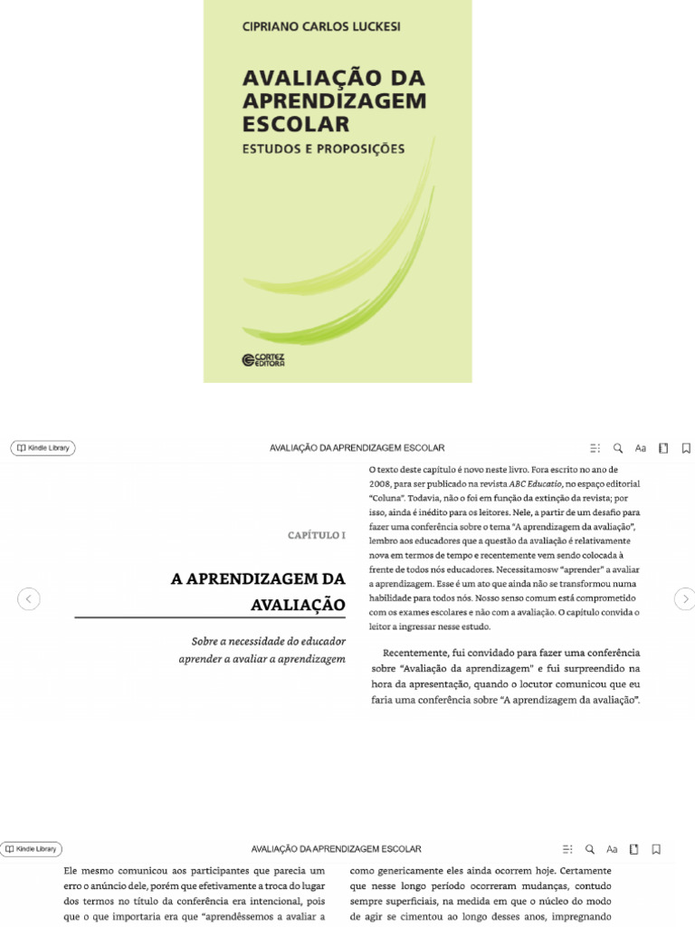 LUCKESI - Capitulo 1 - Avaliação Da Aprendizagem Escolar | PDF