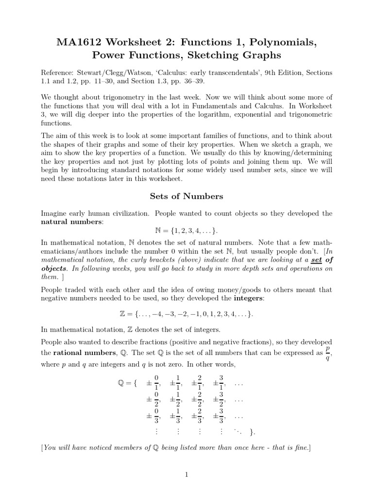 Lecture On Elementary Functions and Sketching Their Graphs | PDF ...