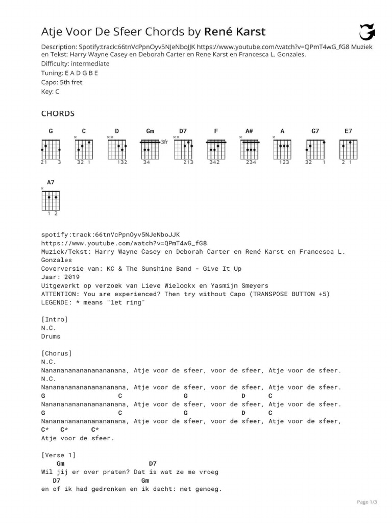 Atje Voor de Sfeer Chords | PDF