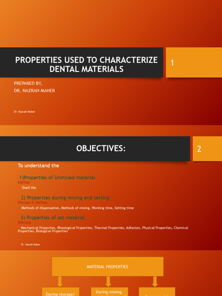 Properties Used To Characterize Dental Materials | PDF | Deformation ...