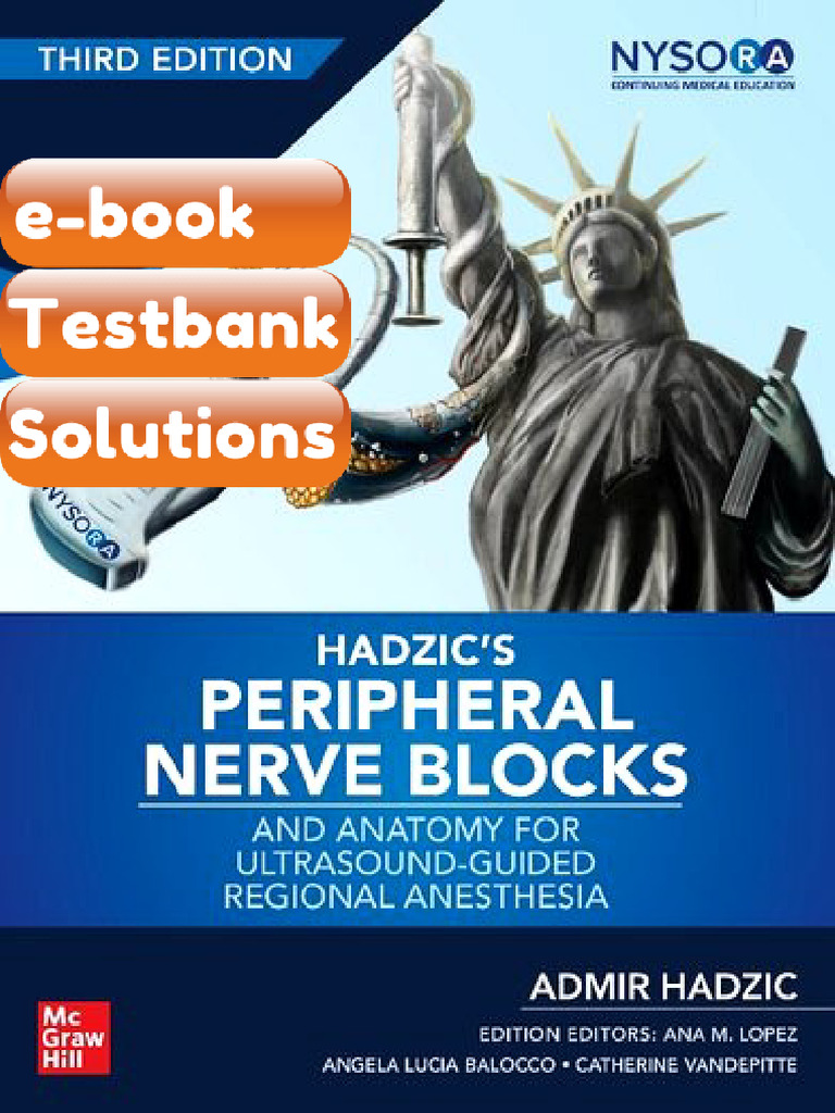 Hadzics Peripheral Nerve Blocs and Anatomy For UltrasoundGuided