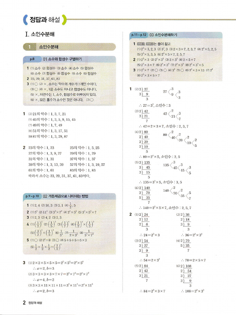 중1 1 ( (정답과해설) ) | PDF | Chess Theory | Chess Openings