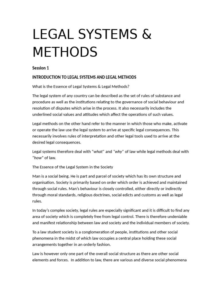 Legal Methods and Systems | PDF | Common Law | Sharia