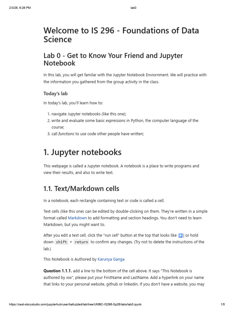 Lab0.ipynb - JupyterLab | PDF | Computer Science | Software Engineering