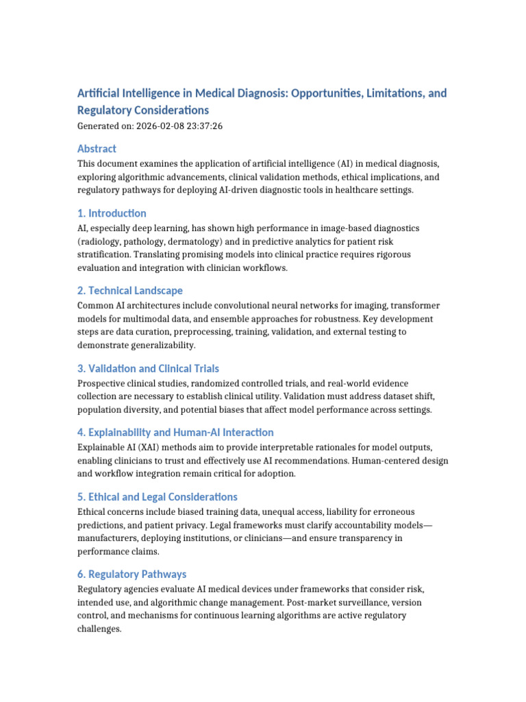 03 AI Medical Diagnosis Regulatory | PDF | Artificial Intelligence ...