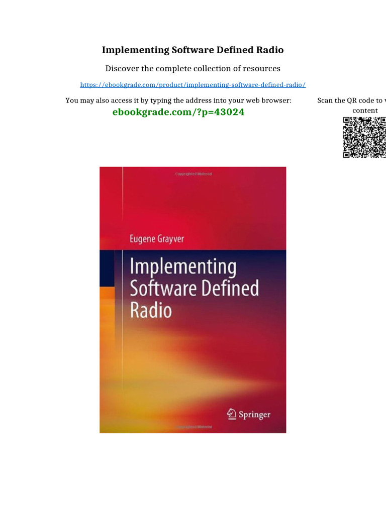 Implementing Software Defined Radio Download Full Chapters | PDF | Software