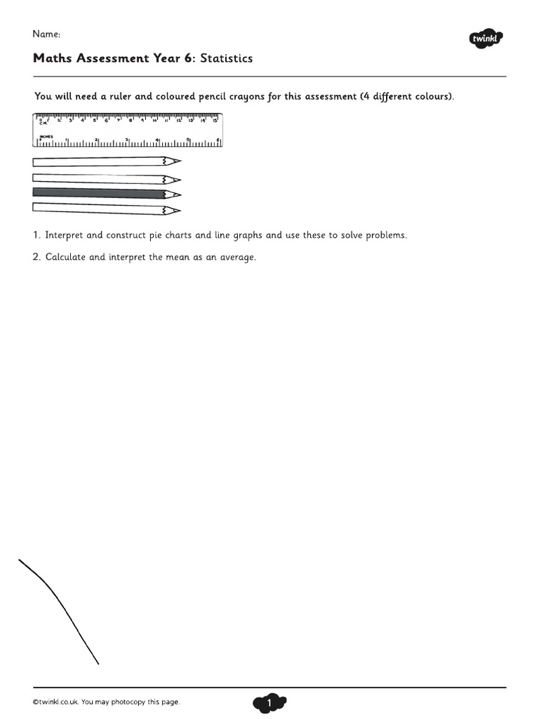 T PA 156 Year 6 Maths Assessment Statistics Removed | PDF