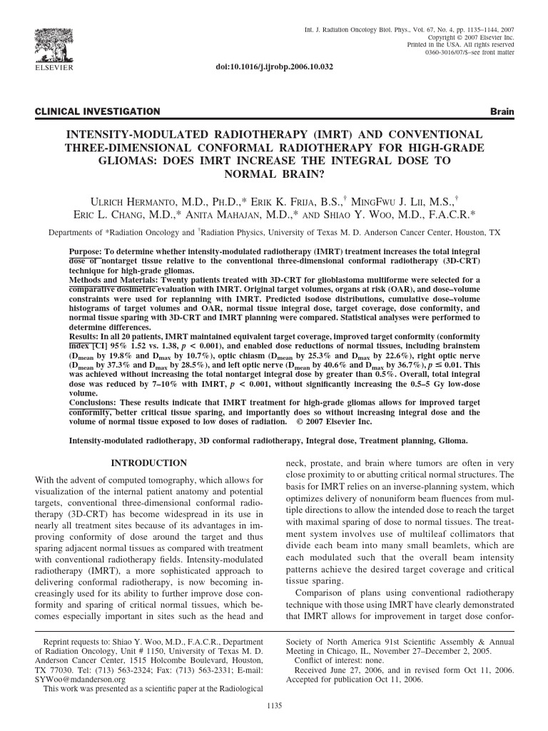 4 Intensity Modulated Radiotherapy IMRT An | PDF | Radiation Therapy ...